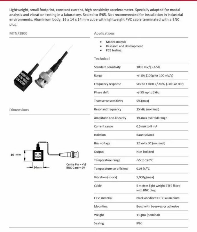 High Sensitivity Accelerometer
