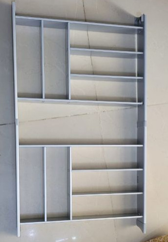 Polished Aluminium Gentech Metal Divider Cutlery Drawer Organizer