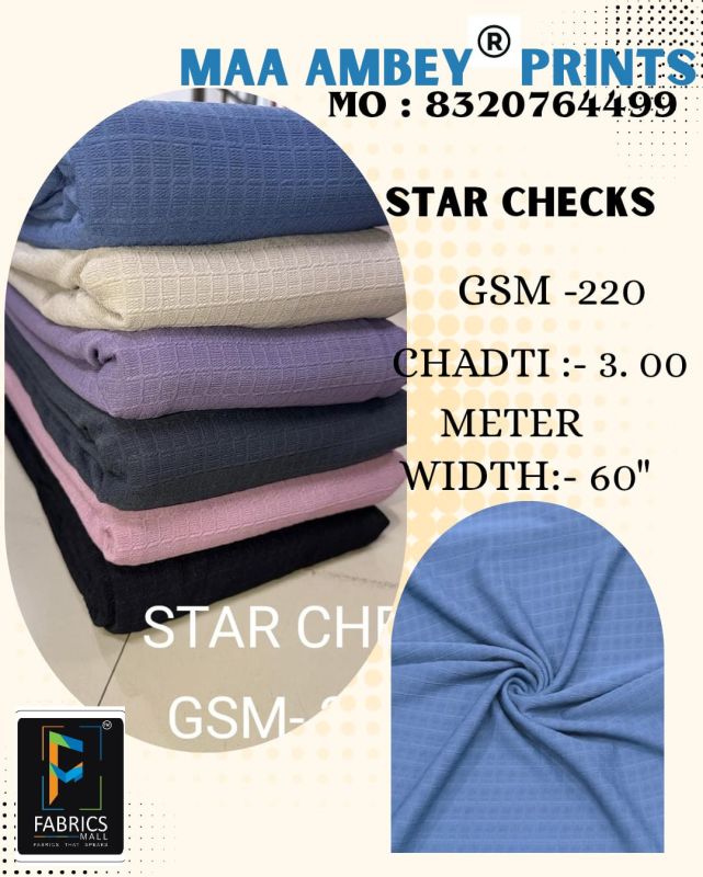 Star Checks Polyester Fabric