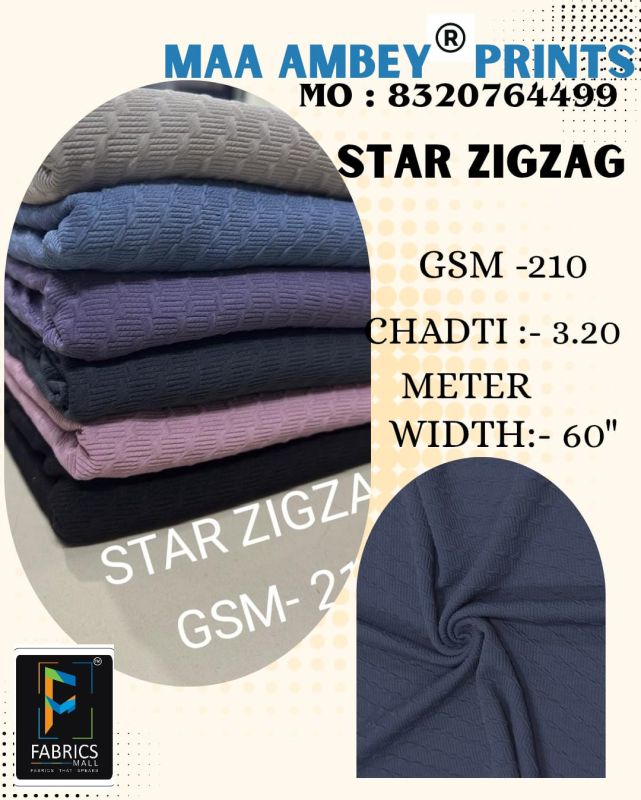 Star Zig Zag Polyester Fabric