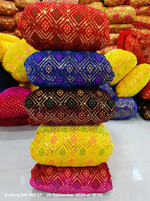 Viscos Velvet Fabric D -01 ( Bhagwan Poshak , Laddu Gopal Poshak Fabrics ) )