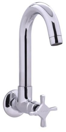 Sink Cock J Bend With Wall Flange