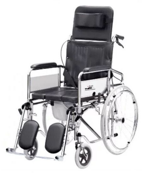 Reclining Wheelchair with Commode
