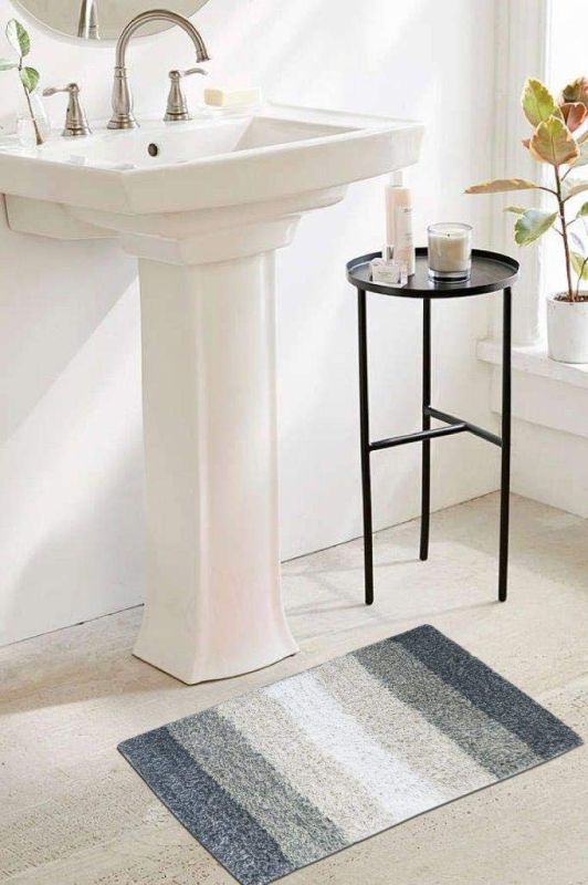 Cotton Stripes Water Absorbent Bathmats