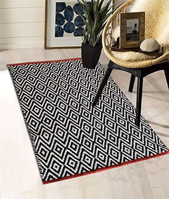 Handmade Cotton Diamond Reversible Rugs