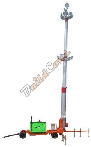 Electric Steel LED Telescopic Tilting Mobile Lighting Tower