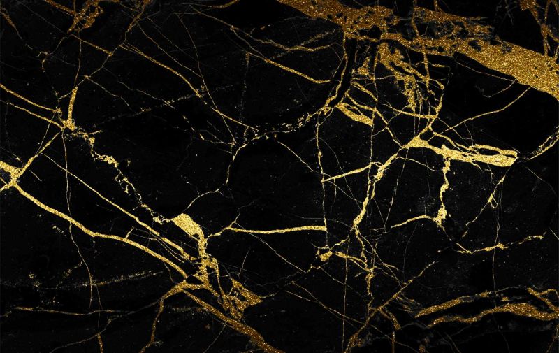 Indian Black Gold Marble Slab