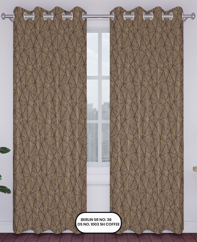 Berlin Jacquard Curtain – Coffee | Design no.1003 | SR.no. 36 | Ring Style