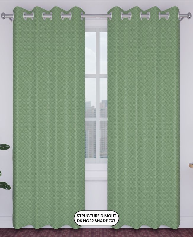 Structure Dimout Curtain Design 12 Shade Polyester Fabric