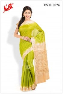 Green Banaras Tussar Silk Saree