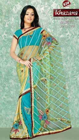 Jacquard Saree with Two Different Border