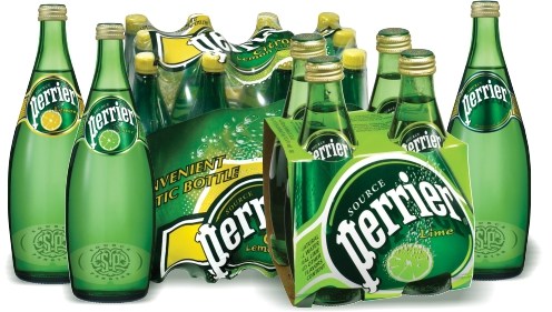 Perrier Sparkling Natural Mineral Water Glass Bottle, 750ml, 330ml