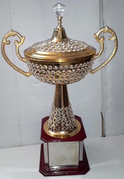 Polished Brass Bk-00066 Aluminium Sports Cups, Shape : Round
