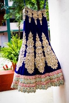 Heavy Zardozi and Resham Work Bridal Velvet Lehenga