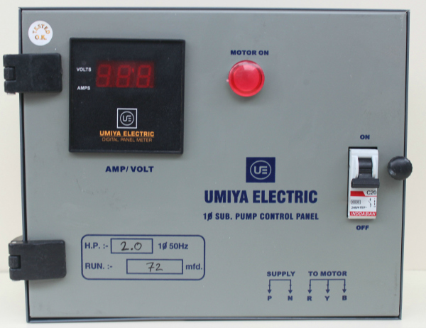 1-Phase Starter Panel Model-3 pump control panel