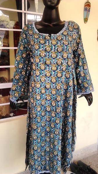 Hand Printed Semi Stitched Kurtis