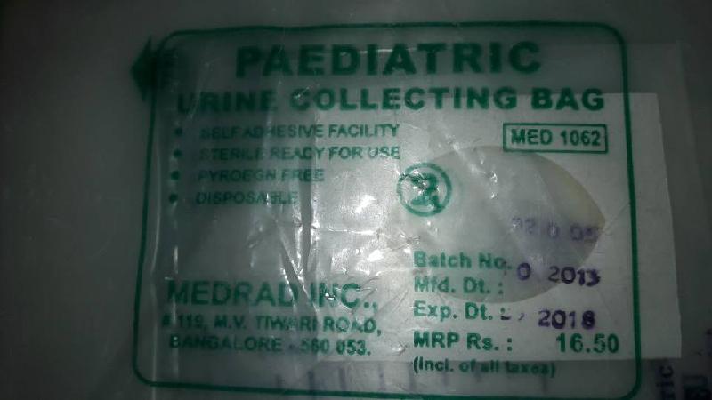 Pediatric Urine Collection Bags