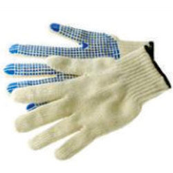 Cotton Dotted Gloves, for Chemical Industry, Constructional, Size : M