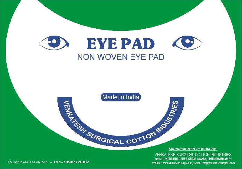 Soft Cotton Eye Pad, for Clinical, Hospital, Packaging Type : Plastic Packet