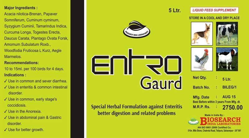 Enrto Gaurd Liquid Feed Supplement