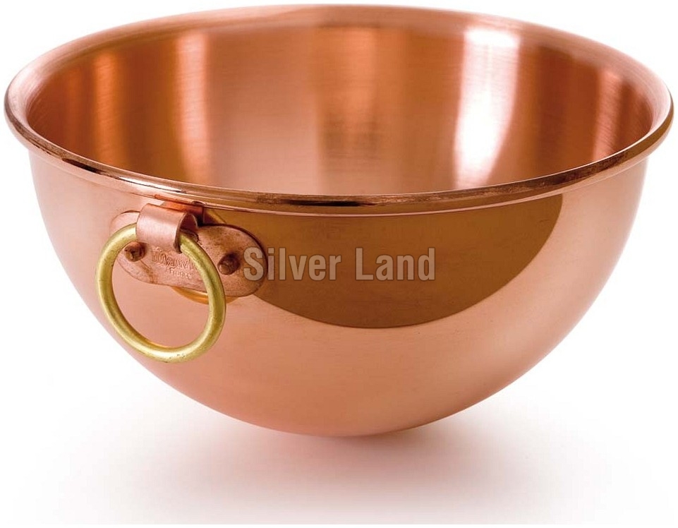 Copper Bowl Brass Ring Handle