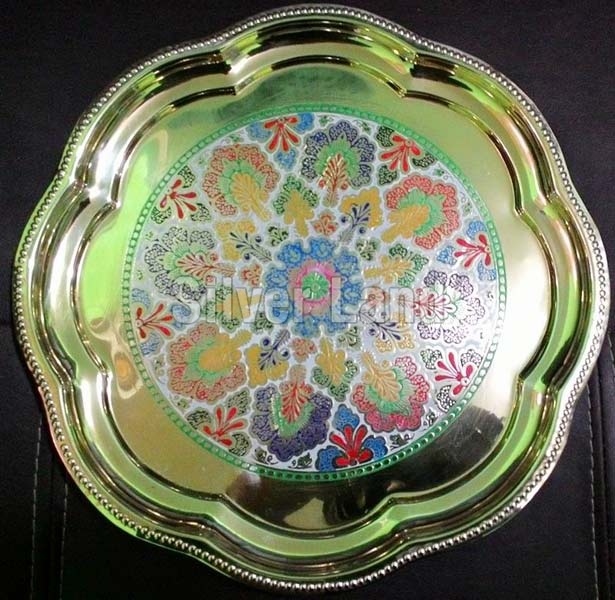 Brass Decorative Flower Shaped Thali