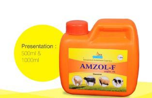Amzol-F Oral Suspension, Packaging Type : Glass Bottles