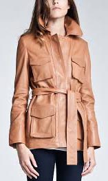 Womens Leather Overcoat