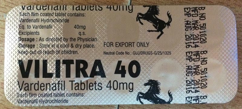 vilitra 40mg tablets