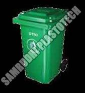 Wheeled Plastic Garbage Bins, for Outdoor Trash, Refuse Collection, Size : Standard