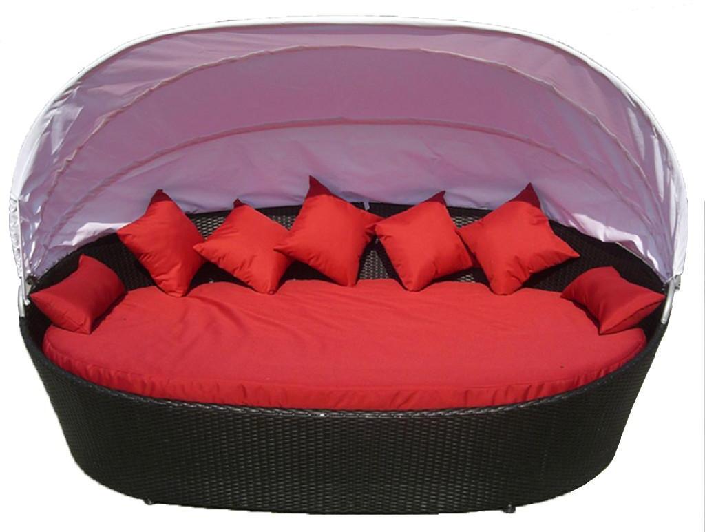 Wicker Outdoor Poly Rattan Sofa Cum Bed