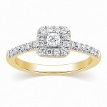 Diamond 14k Gold Solitaire Engagement Ring