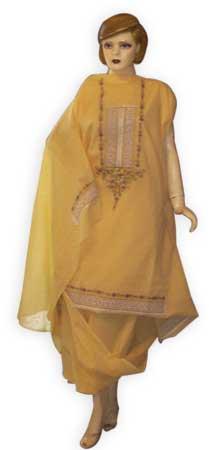 Ladies Designer Suit (Yellow)