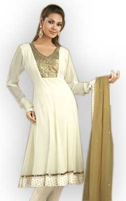 Ladies Salwar Suit (Cream)