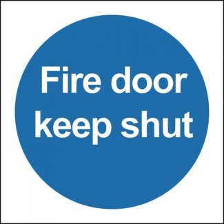 Fire Door Keep Shut Without Symbol Signage