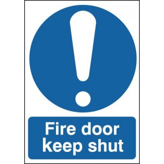 Fire Door Keep Shut With Symbol Signage