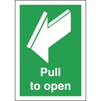 Pull To Open Signage