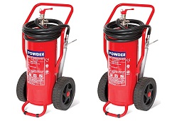Trolley Mounted Fire Extinguisher, Capacity : 25kg, 50kg