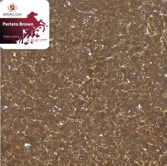 Perlato Brown Vitrified Tile