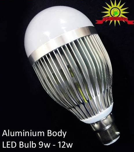 Alminiuum Body LED Bulb 9W to 12W