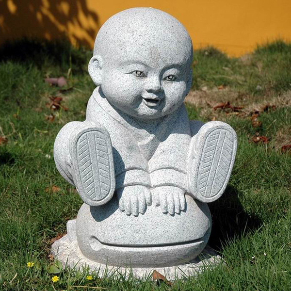 Granite Grey little Monk stone statue by China Mycare Stone Co. Ltd ...