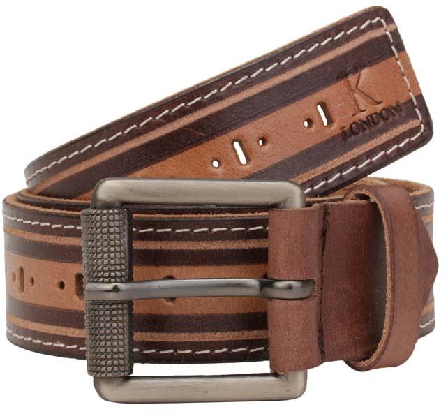 Men's Casual Brown Genuine Leather Belt, Technics : Attractive Pattern