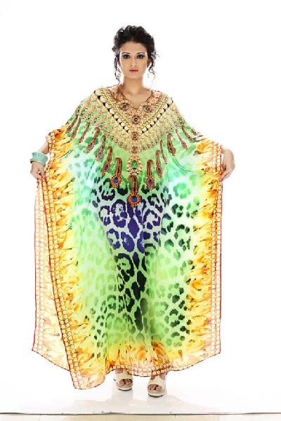 OWN GEORGETTE kaftans digital printed, Technics : ALL