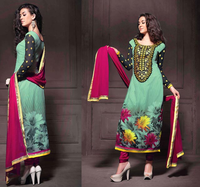 Designer Party Wear Zari Resham Embroidered Dress