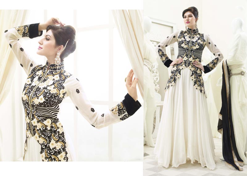 Good Looking Fancy Zari Resham Embroidered Dress