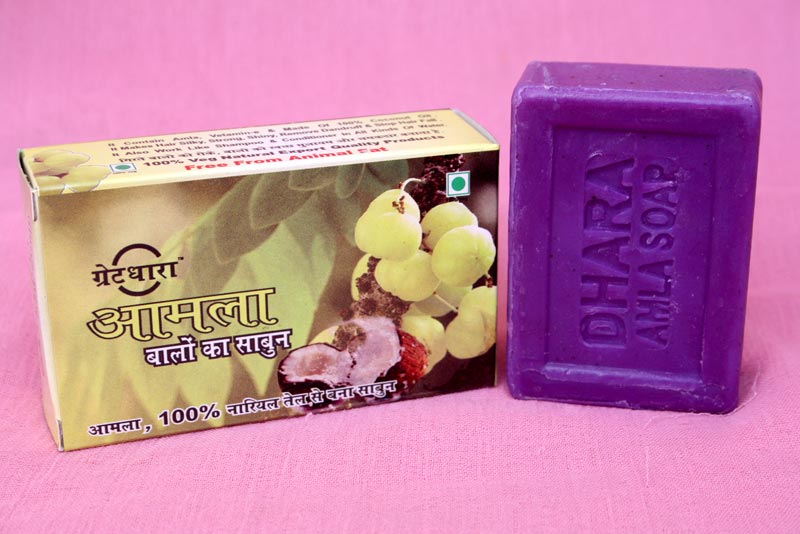 Gret Dhara 75gm Amla hair soap, Color : Purpul