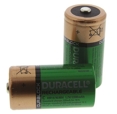 Duracell NiMH Rechargeable C Batteries