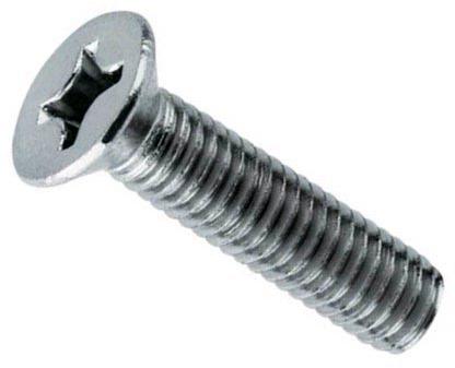 Zinc Plated Countersunk Head Phillips Machine Screws, for Industrial, Length : 1-10mm