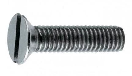 Countersunk Head Slot Machine Screws, for Industrial, Length : 1-10mm