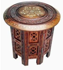 Wooden Carved Octangle Table